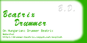 beatrix drummer business card